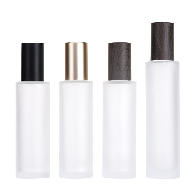 Xumin Cosmetic embalaje 100ml botella de toner de vidrio esmerilado 120ml botella de limpiador de maquillaje mate botella de tapa atornillada