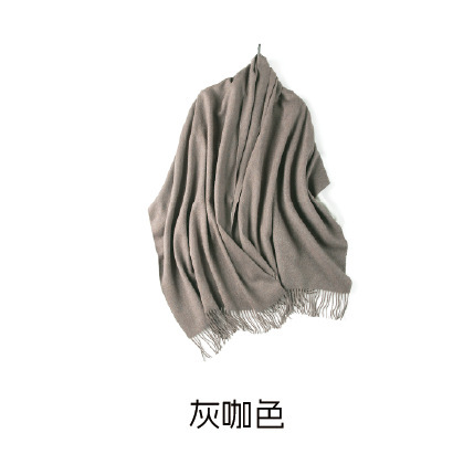 中国红围巾定制logo男女秋冬季披肩仿羊绒围巾纯色保暖大红色围巾|undefined