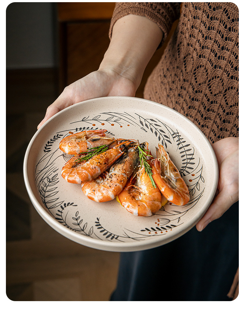 Ceramic Dinner Plate Hand Painted Animal Design For Home Dining_voghion.com