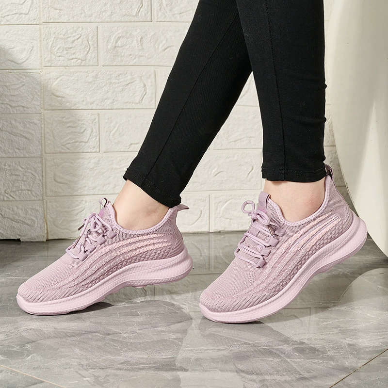 Внешняя торговля Весна Новая женская обувь больших размеров, дышащая удобная прогулочная обувь, модная Летающая тканая Спортивная повседневная обувь с мягкой подошвой, трансграничная