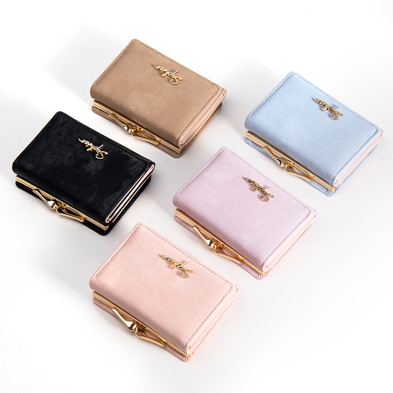 Cartera transfronteriza para mujer, franela de alta gama, tarjetero multifuncional corto, monedero ins para estudiantes portátiles, personalización femenina