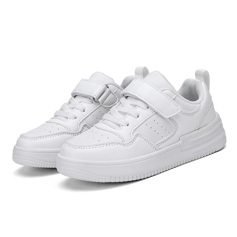 Children's Little White Shoes, Boys' Shoes, Autumn New School Start, Girls' Middle and Big Boys' Low Top Joint Student_voghion.com
