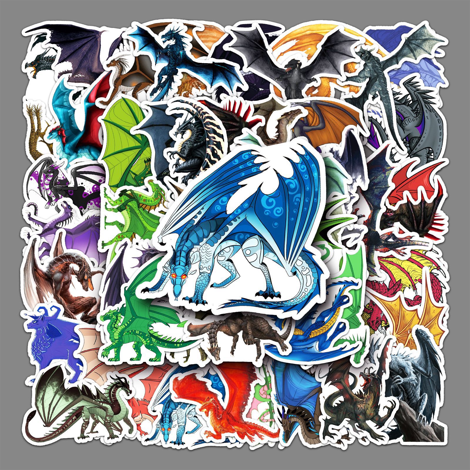 50 evil dragon creative stickers animal skateboard luggage stickers laptop car motorcycle decoration