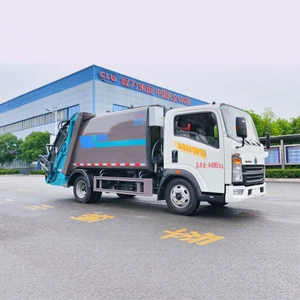 Howo pure electric rear-mounted compressed garbage truck with independent sewage collection for municipal solid waste compaction and removal
