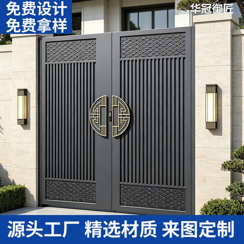 Manufacturer of Chinese-style aluminum art carved villa outdoor yard gates, outdoor courtyard doors, rural self-built house aluminum art gates Manufacturer of Chinese-style aluminum art carved villa outdoor yard gates, outdoor courtyard doors, rural self-built house aluminum art gates