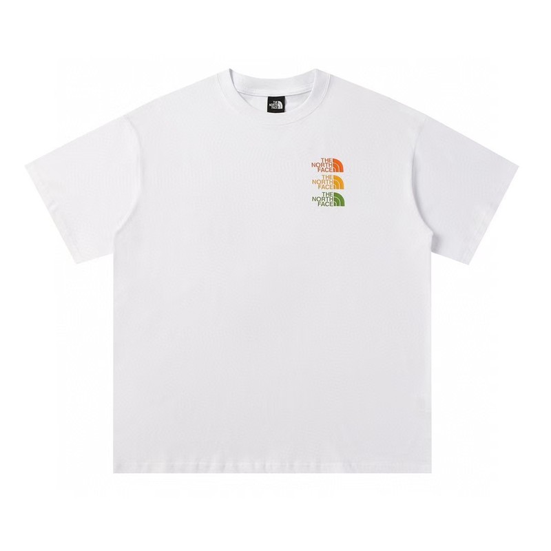 NTノースフェイスの純綿Tシャツの正しいバージョン、男性と女性用、カップル向けの同じスタイル、トレンディなプリント、幅広で多用途、カジュアル半袖|undefined