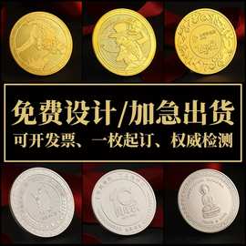 源头厂家金属纪念币定制旅游景区生肖币游乐园动物园银币订制定做