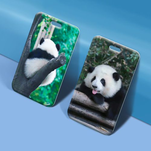 Panda Card Holder Bulk Wholesale Student Meal Card School ID Badge Lanyard Work ID Access Card Holder Small Card Factory ID Badge Lanyard