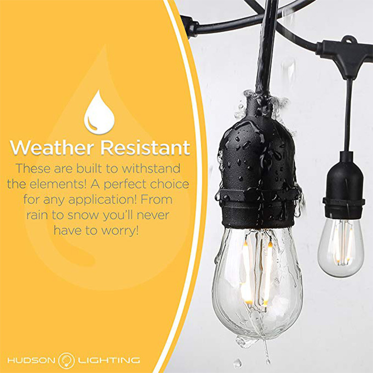 Solar & Plug-in Outdoor String Lights – Waterproof S14 Hanging Bulbs With Remote, 8 Modes (Warm White/Color Changing), IP65, For Garden, Patio, Party_voghion.com