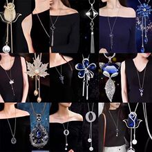 日韩时尚百搭毛衣链女秋冬长款轻奢高级感抽拉项链简约不掉色配饰