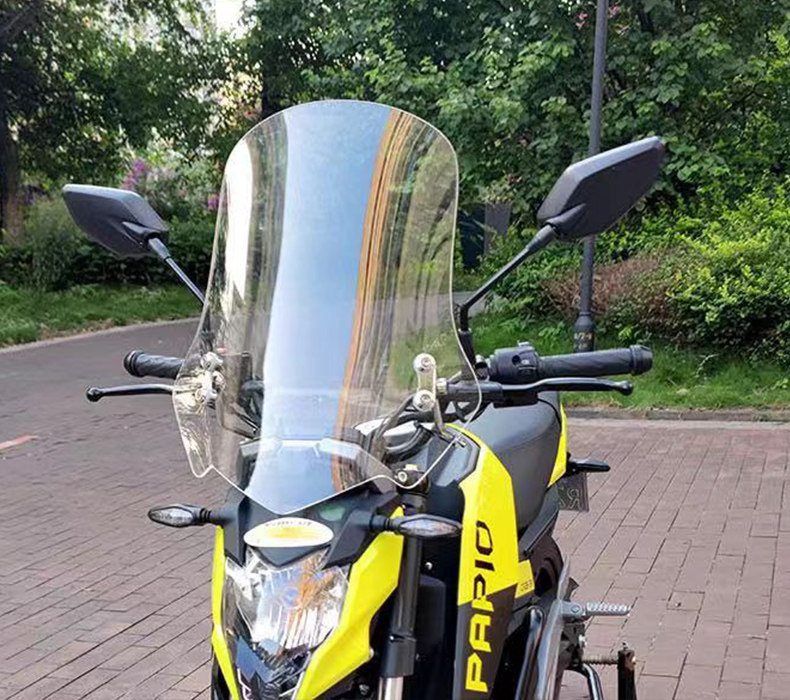 Retro Motorcycle Round Light Windshield Universal Windscreen Suzuki Gz15O-A/E Prince Yueku Organic Glass