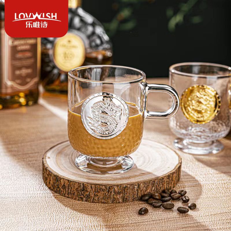 Creative glass shot glass for home use for whiskey