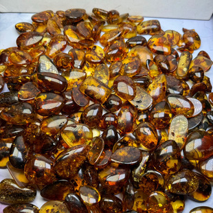 [original Mineral Natural Amber Beeswax] Russian-made Exquisite Flower Amber Water Drop Accompanying Pendant with High Price and Punching