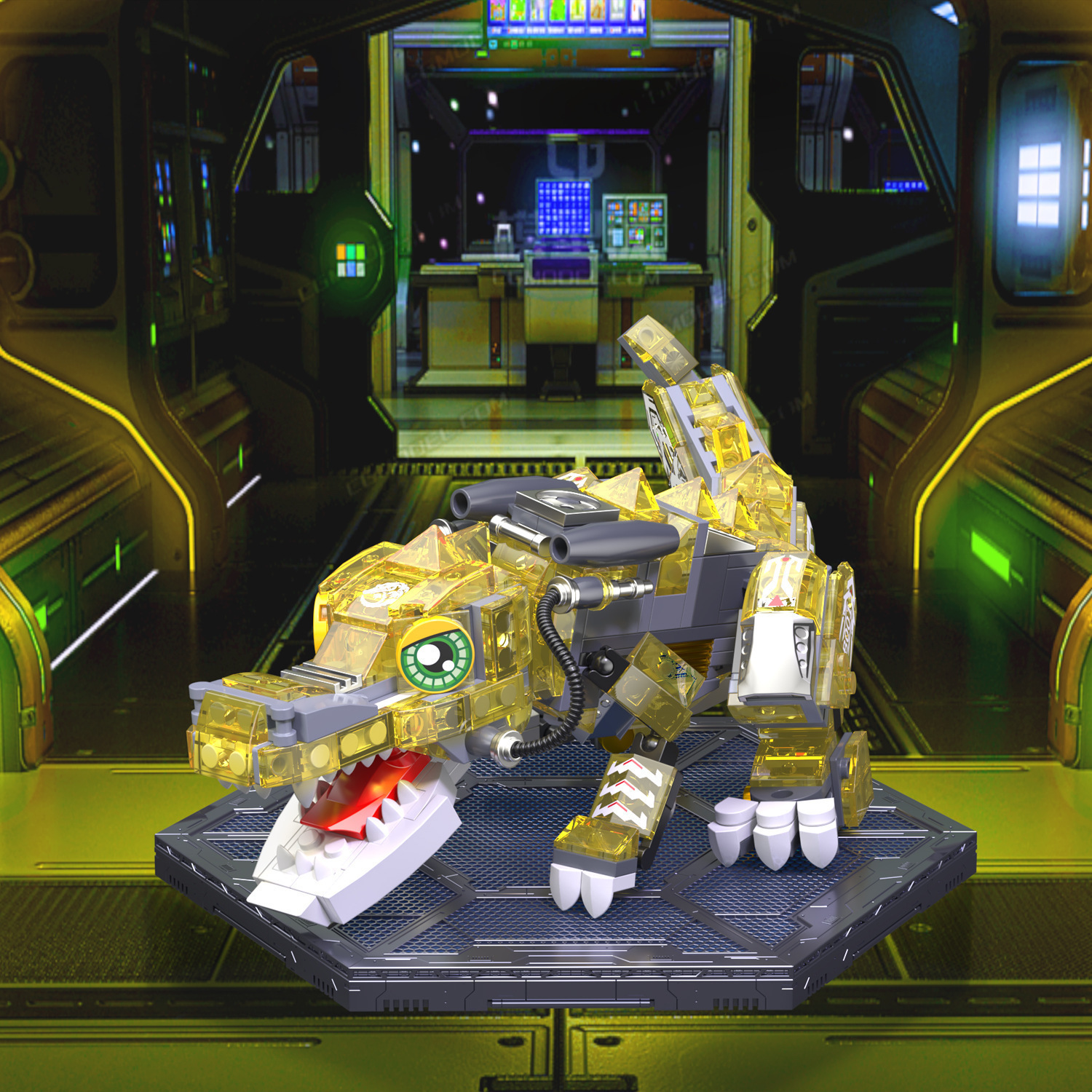 Compatible con luces nocturnas Kirin insectos altos animales marinos ensamblaje bloques de construcción juno juguetes regalo para niños
