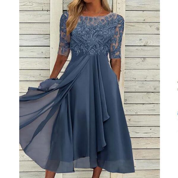 lace shiffon long skirt