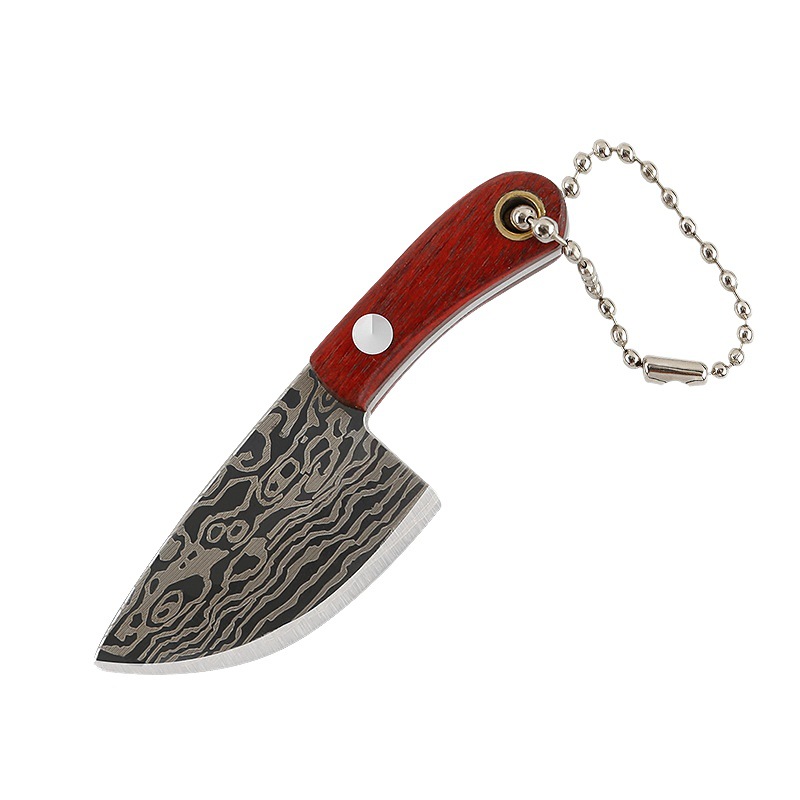Mini cuchillo de cocina llavero EDC al aire libre portátil cuchillo no plegable cuchillo de desembalaje creativo
