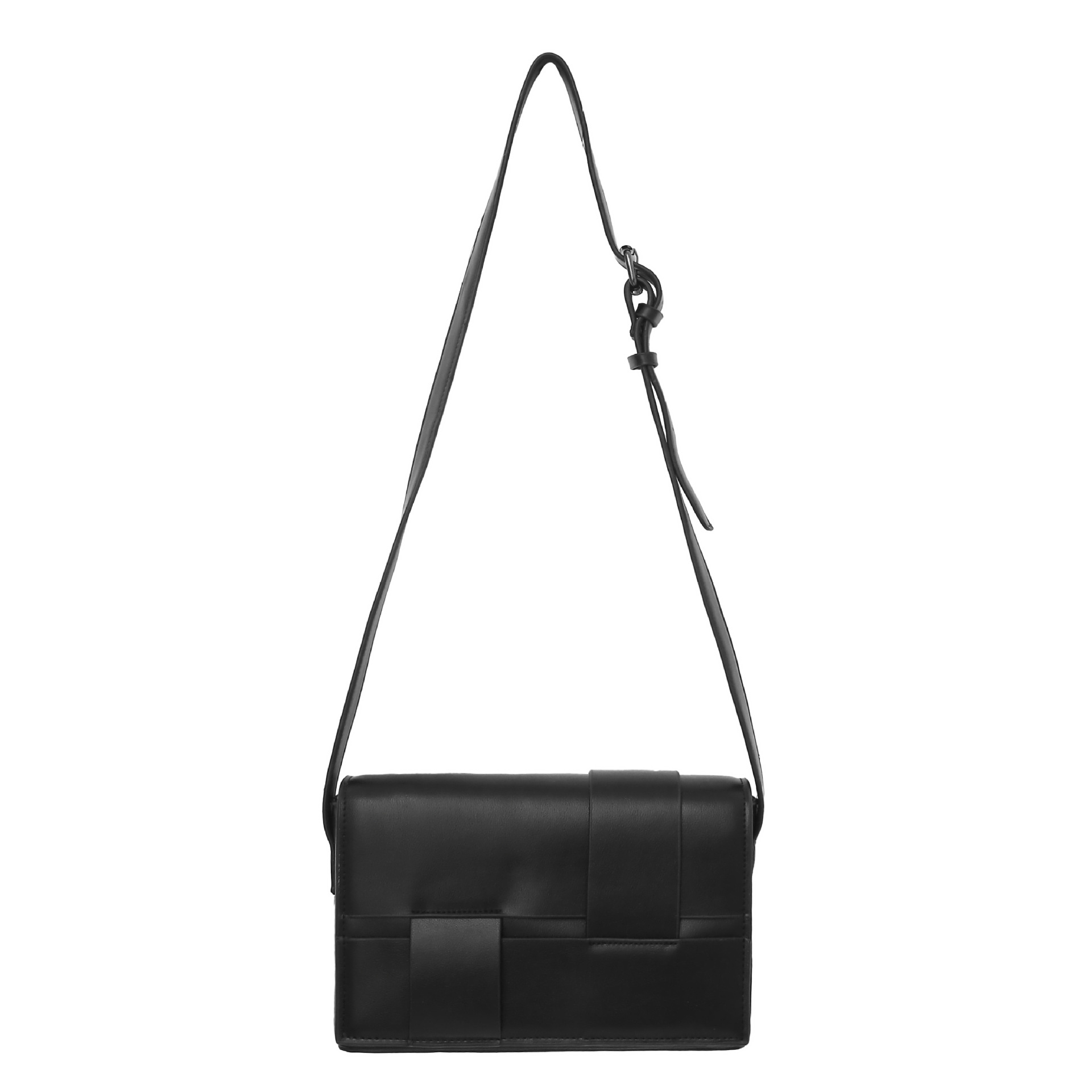 Bolso de hombro transfronterizo versátil para hombres 2023 nueva marca de moda pu bolsa de mensajero de moda para hombres y mujeres bandolera tejida pequeña bolsa