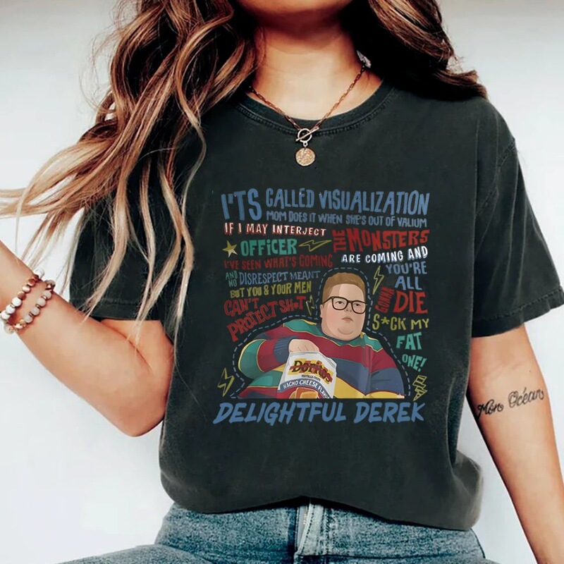 【Cross-Border European Size】Interesting and Fun Derrick T-Shirt Harajuku St5 Movie Shirt with Interesting Movie Quotes 【Cross-Border European Size】Interesting and Fun Derrick T-Shirt Harajuku St5 Movie Shirt with Interesting Movie Quotes