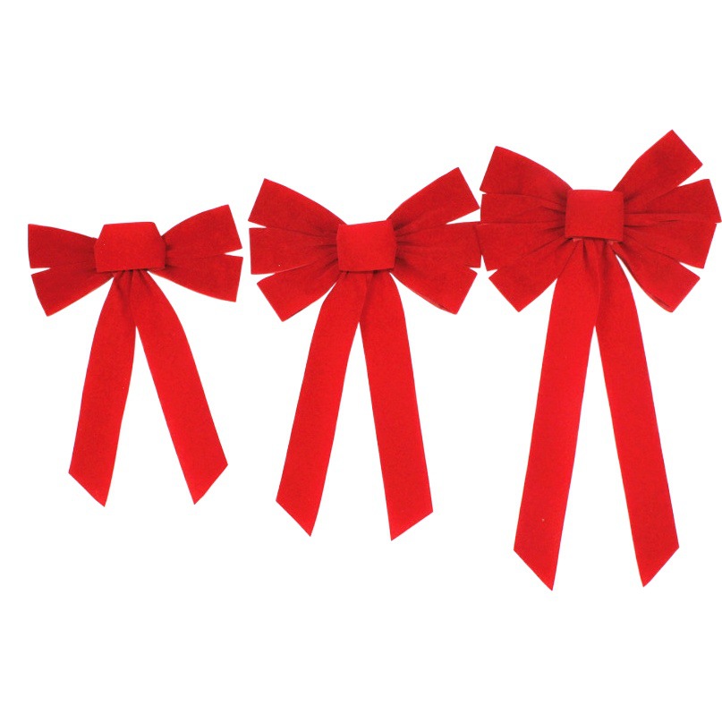 Amazon Venta caliente Navidad decoración suministros franela roja Navidad arco decoración del hogar decoraciones de vacaciones