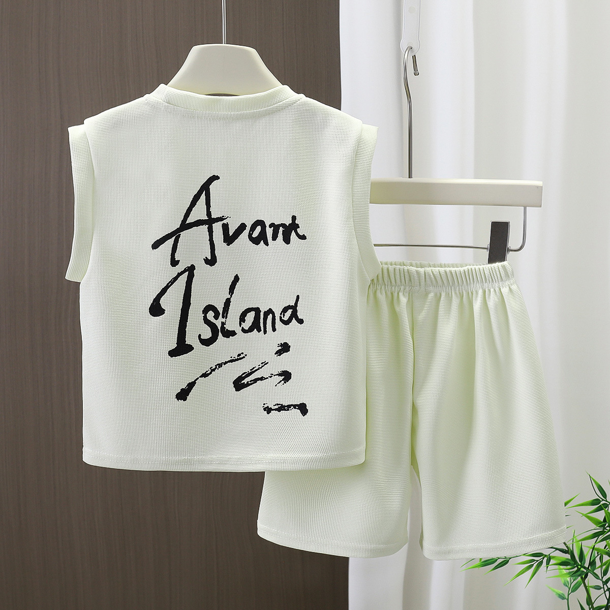 Conjunto de chaleco para niños de verano nuevo niño sin mangas pantalones de aire bebé delgado ropa de verano para niños ropa de niños image 1