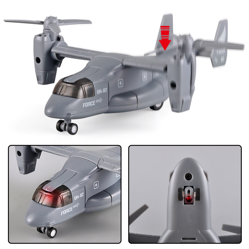 Avión de transporte de aleación Halcón Echo sonido y luz modelo de juguete de avión infantil caja de color independiente Chenghai al por mayor