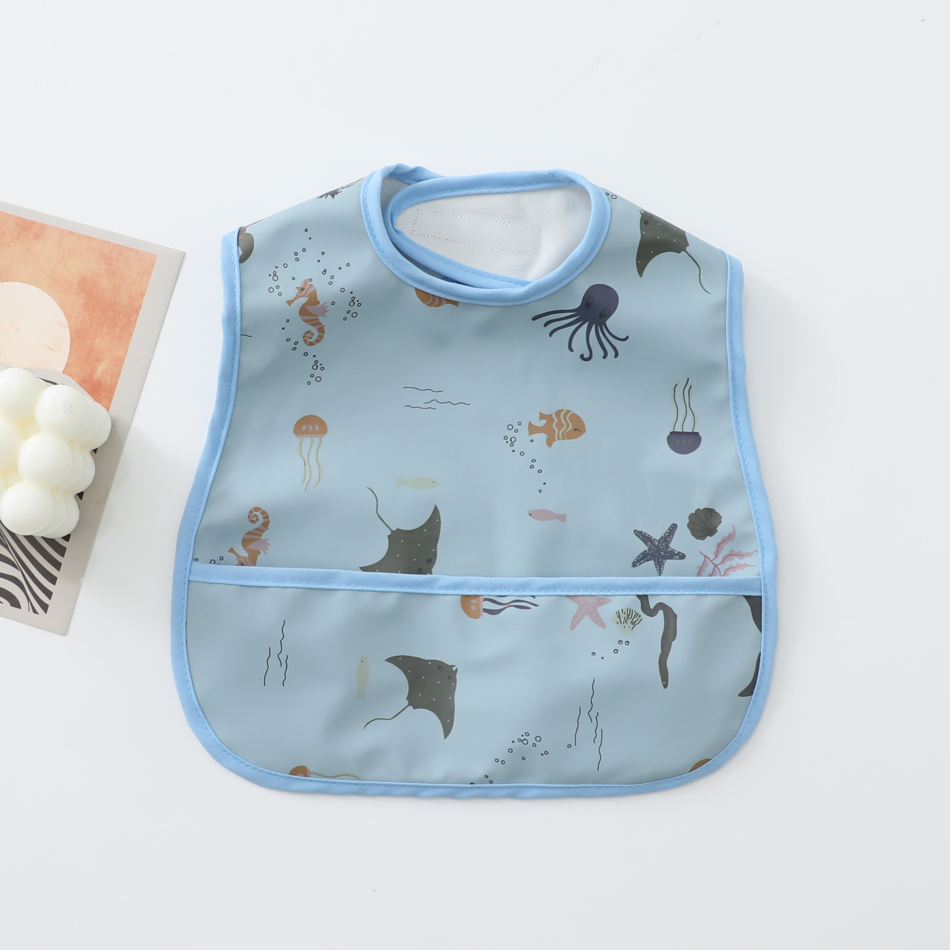 Pu 작은 턱받이 푸른 바다