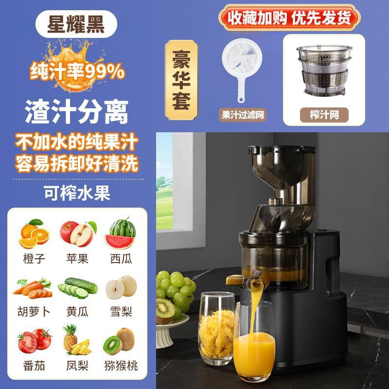 gran calibre jugo residuos separación extrusor doméstico automático multifuncional máquina de jugo bruto comercial gran capacidad malla de acero inoxidable
