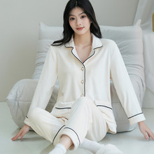 2025秋冬新款海岛绒睡衣女时尚休闲加厚加绒保暖情侣家居服套装