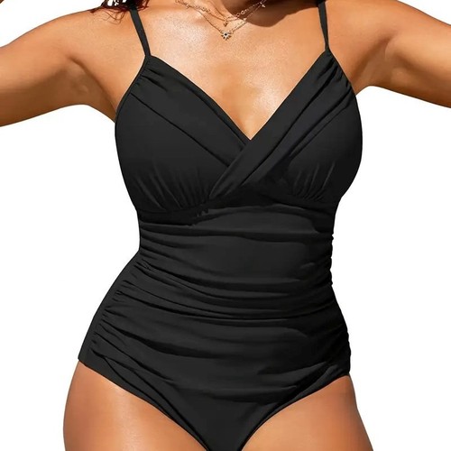 Qiānmò 2025 European and American Mesh Sexy Solid Color Slimming Bikini