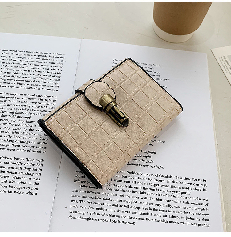 Wholesale Wallet Female Short 2021 New Korean Lock Crocodile Pattern Three-fold Wallet Wholesale display picture 26