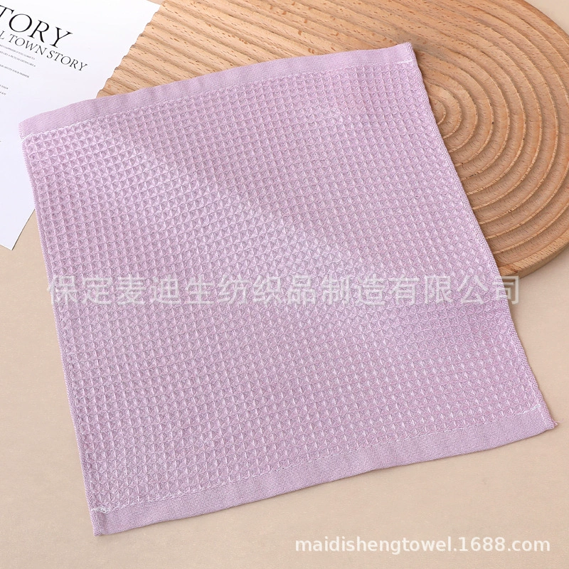 [亚马逊热销华夫格挂钩洗碗巾不沾油蜂窝方巾柔软吸水耐用易清洁]