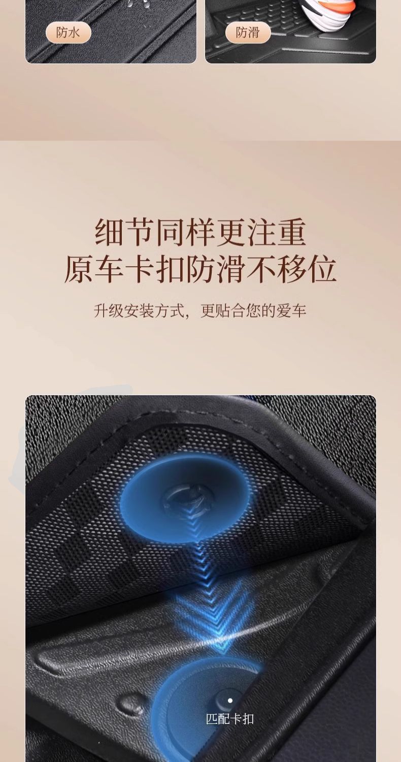 Suitable for Volkswagen Id4Crozz Floor Mats Surrounding the Original 21-25 Tpe Upper Cover Car Supplies One-Piece Molding