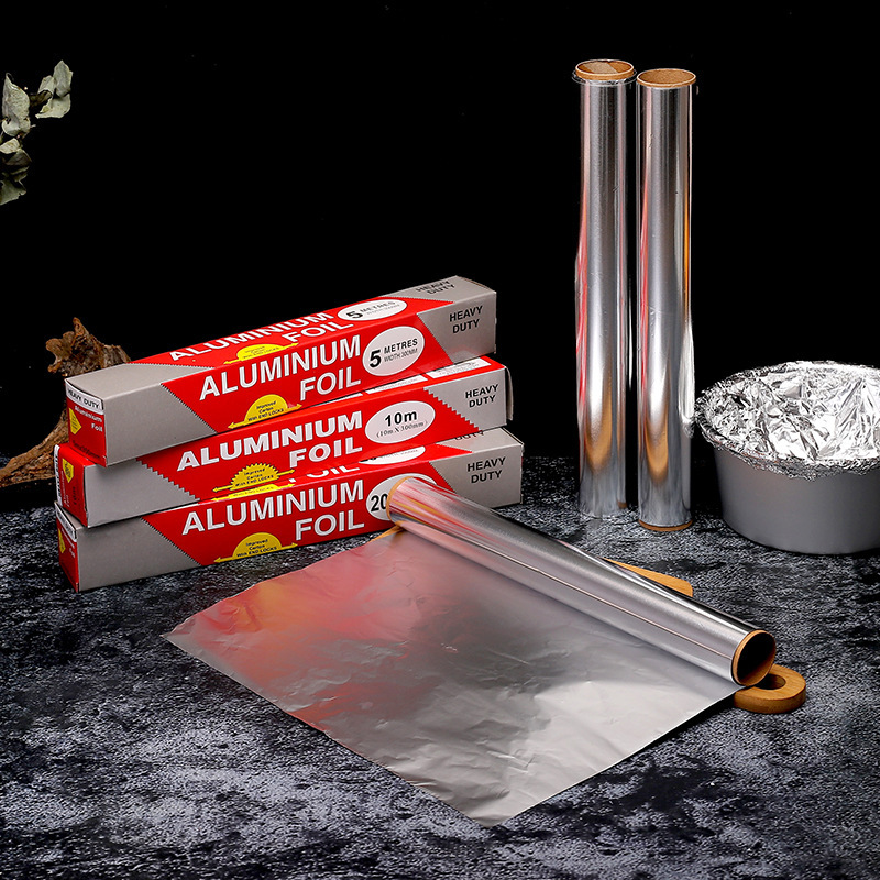 Papel de aluminio grueso de restaurantes para barbacoa papel de estaño 5 / 10m cocina papel de barbacoa para barbacoa al rojo para barbacoa