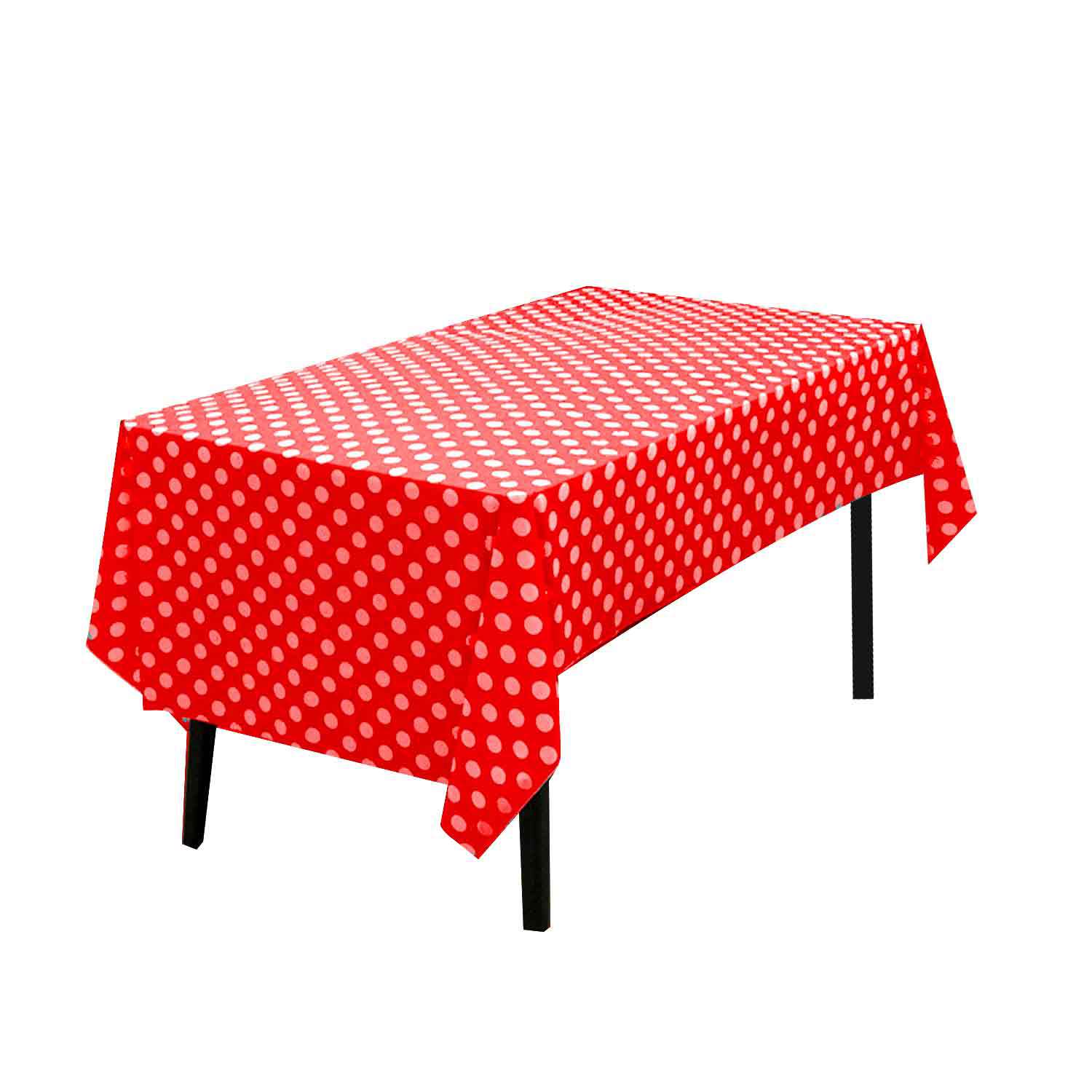 Puntos blancos sobre fondo rojo