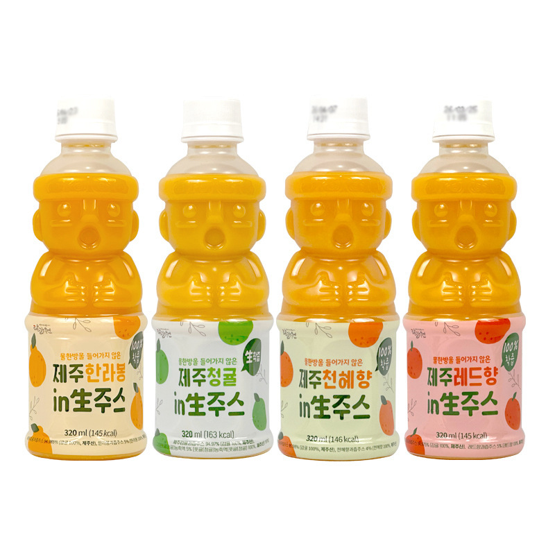 韓国オリジナル輸入済州島柑橘類NFC生搾りジュース、さまざまなフレーバーが美味しい320ml/全箱24本|undefined