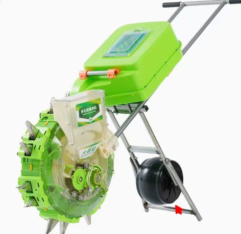 Siembra de maíz empujada a mano siembra de maní y soja siembra precisa siembra de fertilizante simultánea siembra automática multifuncional image 9