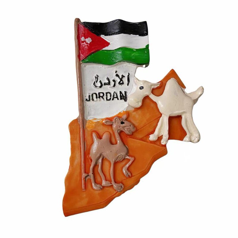 Jordan Refrigerator Magnet 3D Resin Refrigerator Decorative Magnet Travel Souvenir Souvenir