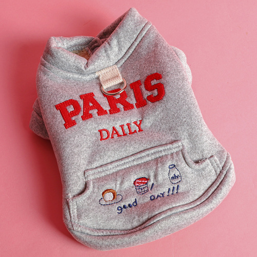 Factory direct supply/foreign trade ready stock pet clothes, dog and cat clothing, autumn and winter Paris daily sweatshirts