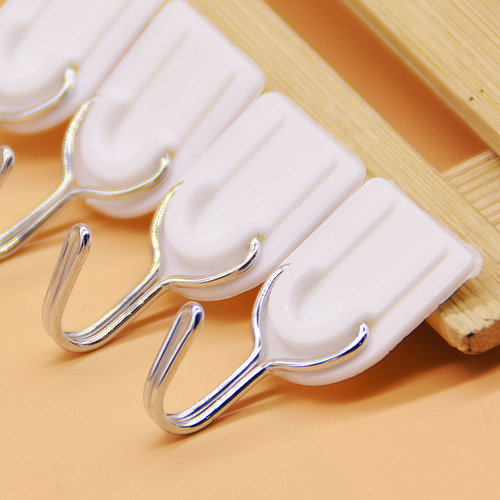 Strong nail-free adhesive hooks, bathroom wall-mounted door rear coat hooks, kitchen wall adhesive row hooks, traceless adhesive hooks