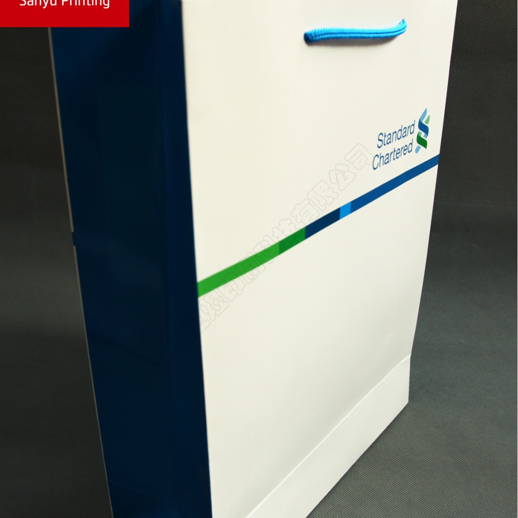 银行手提袋 彩色卡纸手拎袋 培训机构广告袋环保袋可印LOGO