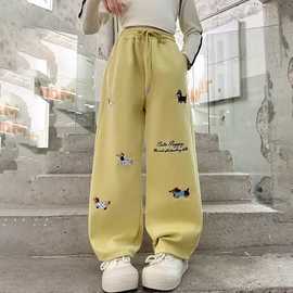 女大童春秋装腊肠狗卫裤2025新款初中生学生休闲裤运动裤女孩裤子