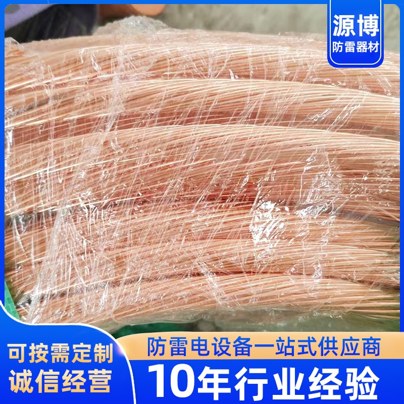 现货供应 防雷接地铜包钢绞线电镀铜绞线软连接接地圆绞线高导电
