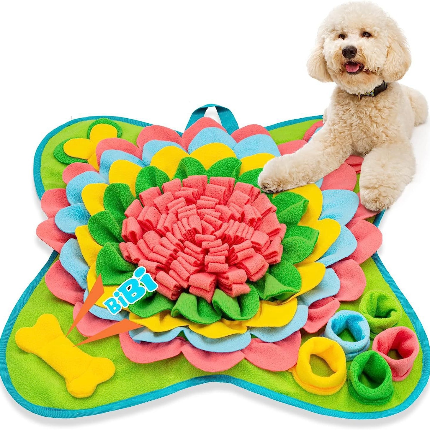 Almohadilla para olfatear para mascotas, tipo de flor de color, comida Xizanga, comida lenta, suministros para mascotas, almohadilla para perros y gatos, almohadilla de entrenamiento de rompecabezas al por mayor