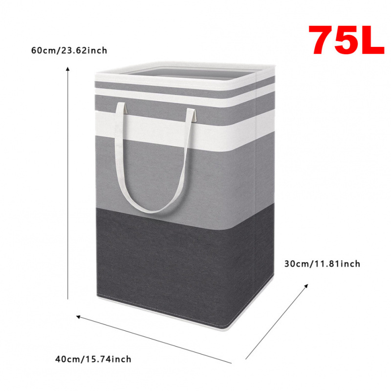 100L Dirty Clothes Bag Box Foldable Laundry Hamper Basket