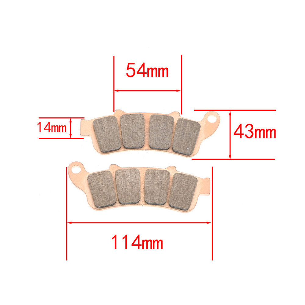 Motorcycle Copper-Based Sintered Disc Brake Pads Gold Wing Dl Gl Vtx 1800 F6B 01-17 Nissin Front Brake
