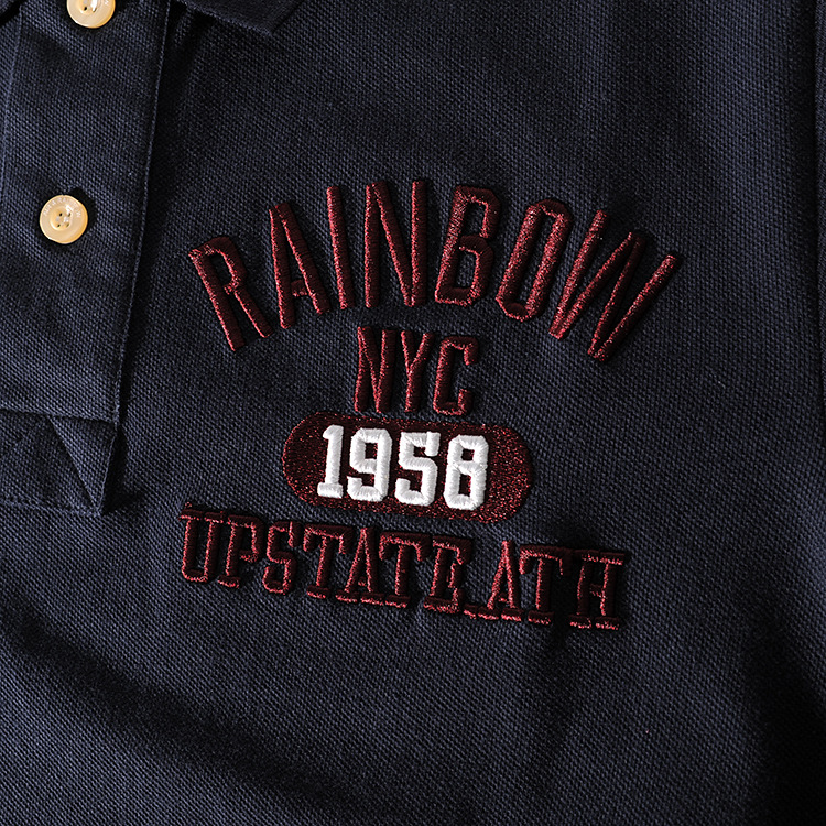 Spring and summer new American simple letter embroidery men's turn collar short-sleeve POLO shirt youth half-sleeve PK506 9