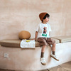 Children T-shirt 2024 summer new pattern Korean Edition men and women T-shirts Cartoon Little Bear Base coat children Short sleeved T-shirt