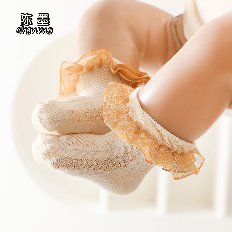 Children's summer ultra thin lace socks for new born