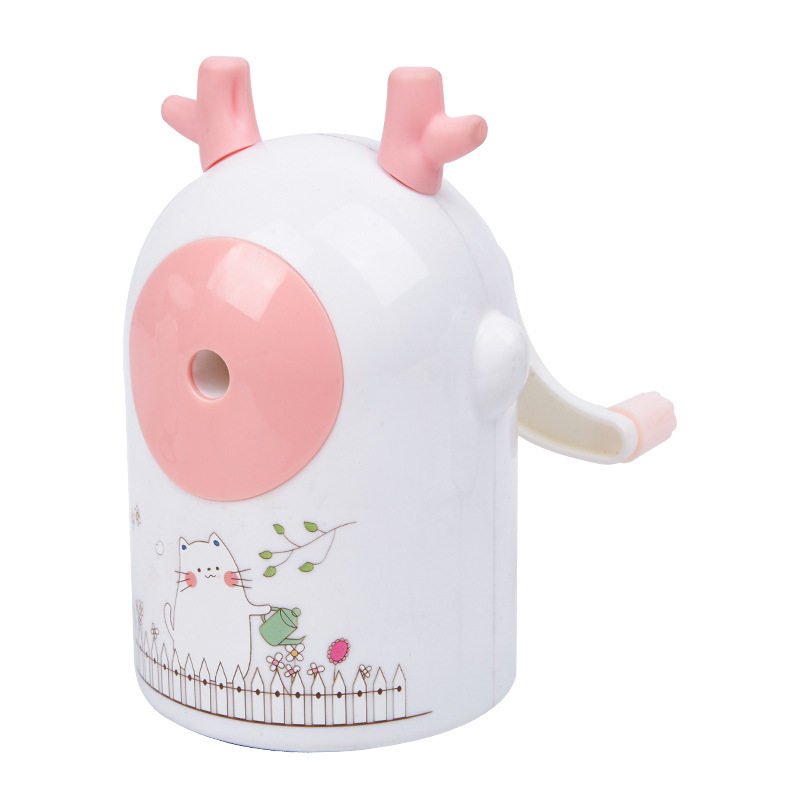 7807 pequeños renos automática pluma sacapuntas simple dibujos animados mano sacapuntas moda papelería creativa