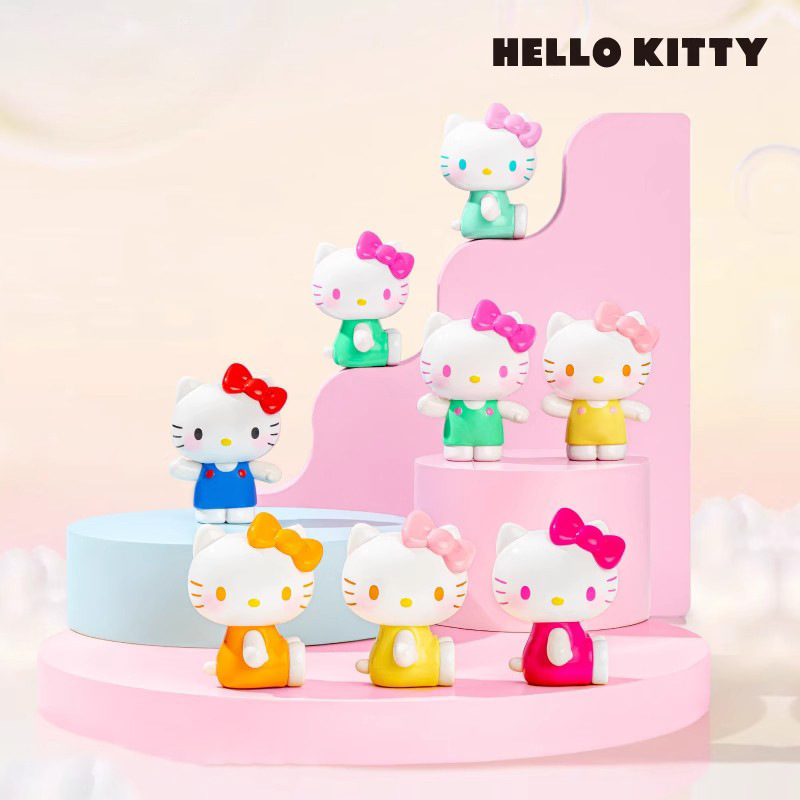 正版三丽鸥凯蒂猫夏日彩虹糖系列盲袋潮玩手办周边可爱摆件批发礼|undefined